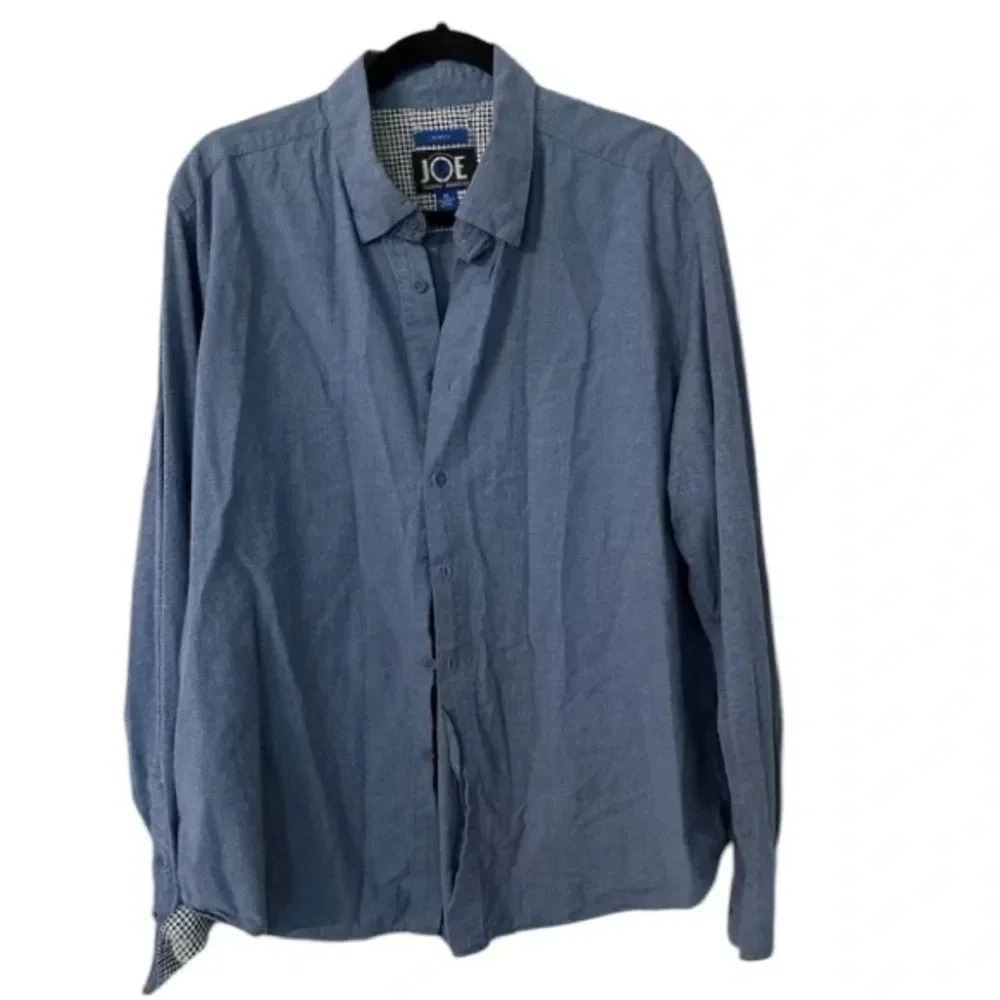 Joseph Abboud (JOE) Long Sleeve Dark Blue Button Down Mens Dress Shirt Sz XL GUC